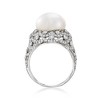 Ross-Simons 12.5-13mm Cultured Pearl and 1.50 ct. t.w. White Topaz Ring in Sterling Silver - 4 of 4