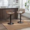 VYNXARIA Modern Swivel Bar Stools Set of 2 Adjustable Counter Height Chairs with Footrest for Kitchen, Dining Room,Beige - 3 of 4