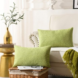 Marcielo 2 Pack Throw Pillow Cover Embroidery Euro Sham Covers - 1 of 4