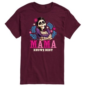 Men's Disney Imelda Mama Knows Best Short Sleeve Graphic T-Shirt - Maroon - Small - 1 of 4