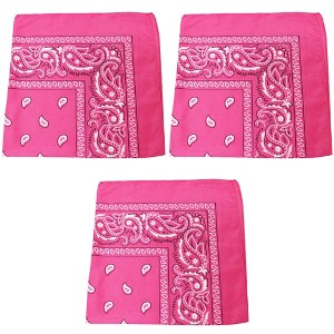 3 Pack Paisley Polyester Bandanas Lightweight and Stylish Accessories - 1 of 4