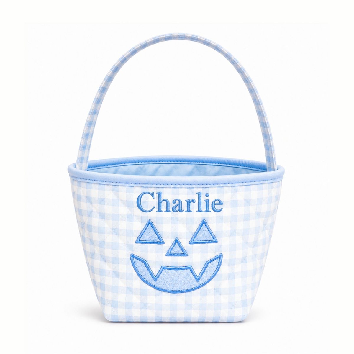 Bits & Bows Boys' Petite Pumpkin Halloween Tote, Blue