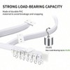 Flexible Bendable 16.4ft 5m Curved Ceiling Mount Curtain Track PVC White Matte Home Office RV Bathroom - 4 of 4
