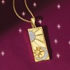 Ross-Simons 0.15 ct. t.w. Diamond Celestial Tag Pendant Necklace in 18kt Gold Over Sterling - 3 of 4