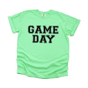 Simply Sage Market Women's Game Day Puff Print Short Sleeve Garment Dyed Tee - 1 of 4