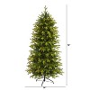 6ft. Fir Look Artificial Christmas Tree with 300 Clear LED Lights – Classic Holiday X-Mas Glow - 2 of 4