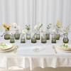 VECELO 12-Piece Set Round Vintage Glass Vase, Mini Decorative Flower Vase Set for Home & Wedding Decor, Green - 2 of 4