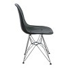 LeisureMod 5-Piece Dining Set, 35" Round Dining Table, White Iron, 4 Side Chair in Chrome - 3 of 4