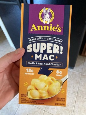Annie's Super Mac Protein Mac & Cheese Shells & Real Aged Cheddar - 6oz ...
