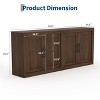 Mid Century Modern Sideboard Cabinet, Wood Storage Buffet for Living Room, Kitchen, Hallway - 2 of 4