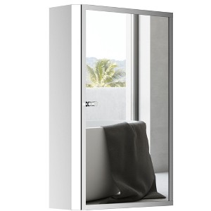 Aghana Digitals Stainless Steel Wall-Mounted Mirror Cabinet with 3-Tier Storage, Quiet - 1 of 4