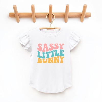 The Juniper Shop Sassy Little Bunny Toddler Flutter Sleeve Tee