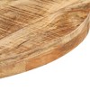 vidaXL Rough Mango Wood Bistro Table - Round Design, Heavy-Duty Iron Base, Indoor & Outdoor Use, Brown Finish, Assembly Required - 4 of 4