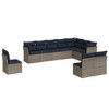 vidaXL 10 Piece Patio Sofa Set with Cushions - Beige and Gray Without Table - 2 of 4