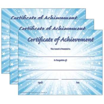 Hayes Publishing Certificate of Achievement, 8.5" x 11", 30 Per Pack, 3 Packs