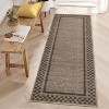 Washable Area Rug Living Room Rugs Modern Bordered Soft Throw Carpet Low Pile Non Slip Checkered Bedroom Rug Geometric Carpet for Nursery - 2 of 4