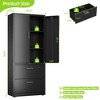 SUXXAN Metal File Cabinet With Lock, Modern Freestanding Cabinets, Bookshelves, Assembly Required, Black - 3 of 4