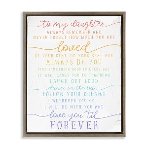 Stupell Industries My Daughter Love You Forever Floating Frame Canvas Art - 1 of 4