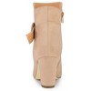 Allegra K Women's Round Toe Block Heel Ankle Booties - 4 of 4