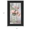HomeRoots Cottage Peach Roses Black Framed Print Wall Art - 3 of 4