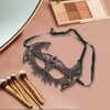 Unique Bargains Lace Half Face Party Mask Black 1 Pc - 4 of 4