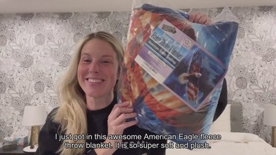 Eagle Clouds Super Soft Full/Queen Size Fleece Blanket