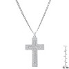 Steeltime 24" Sterling Silver Mens Cross Rhodium - 3 of 3