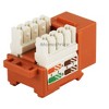 Monoprice Cat5e Punch Down Keystone Jack for 22-24AWG Solid Wire, Orange - 2 of 4