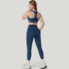Anna-Kaci Active Women's Contoured Seam Activewear Leggings with Stretch Fit and Full Length - 3 of 4