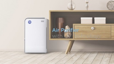 White Energy Star Ionic HEPA Air Purifier with UV Technology