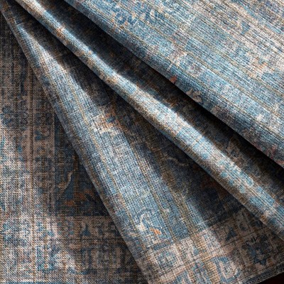 Markleville Pale Blue Washable Traditional Area Rug