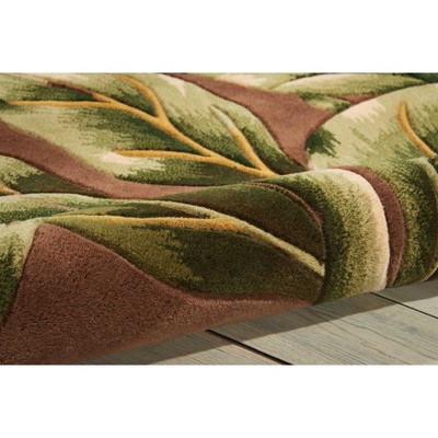 Lush Tropical Bloom Handmade Wool Area Rug - 7'6" x 9'6"