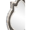 Wood Quatrefoil Wall Mirror White - Olivia & May: Baroque Iron Inlay, No Assembly Required - 4 of 4