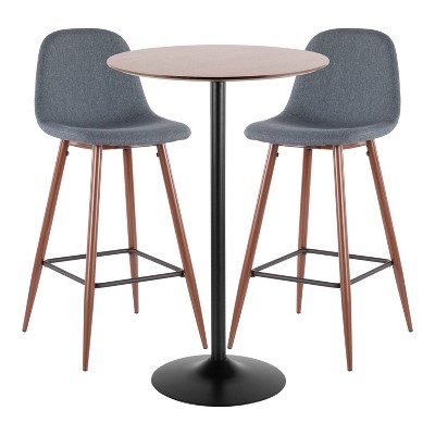 3pc Pebble Midcentury Modern Dining Set Lumisource Target