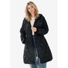 ellos Women's Plus Size Long Quilted Jacket With Drawstring Waist - image 4 of 4