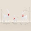 4.5ft 3-Piece Light Up Christmas Deer Family Set of 3, Lighted Reindeer Christmas Decorations w/2 LED Light Modes, Stakes, Zip Ties for Christmas - 3 of 4