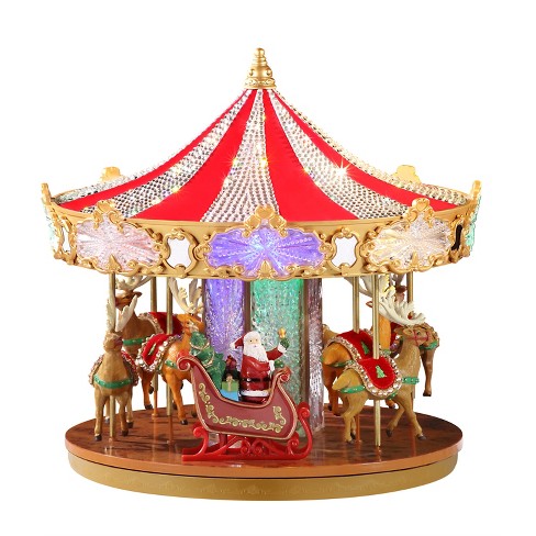 Mr. Christmas Animated Led Swarovski Holiday Carousel Musical ...