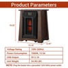 Infrared Space Heater for Indoor Use with 8 Heating Quartz Elements, 1500W Electric Room Heaters for Bedroom Office - 4 of 4