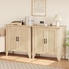 Garvee Buffet Cabinet, Rattan Storage Cabinet with Doors and Shelves, Accent Cabinet Sideboard Wood Console Cabinet for Living Room, Dining Room - 4 of 4
