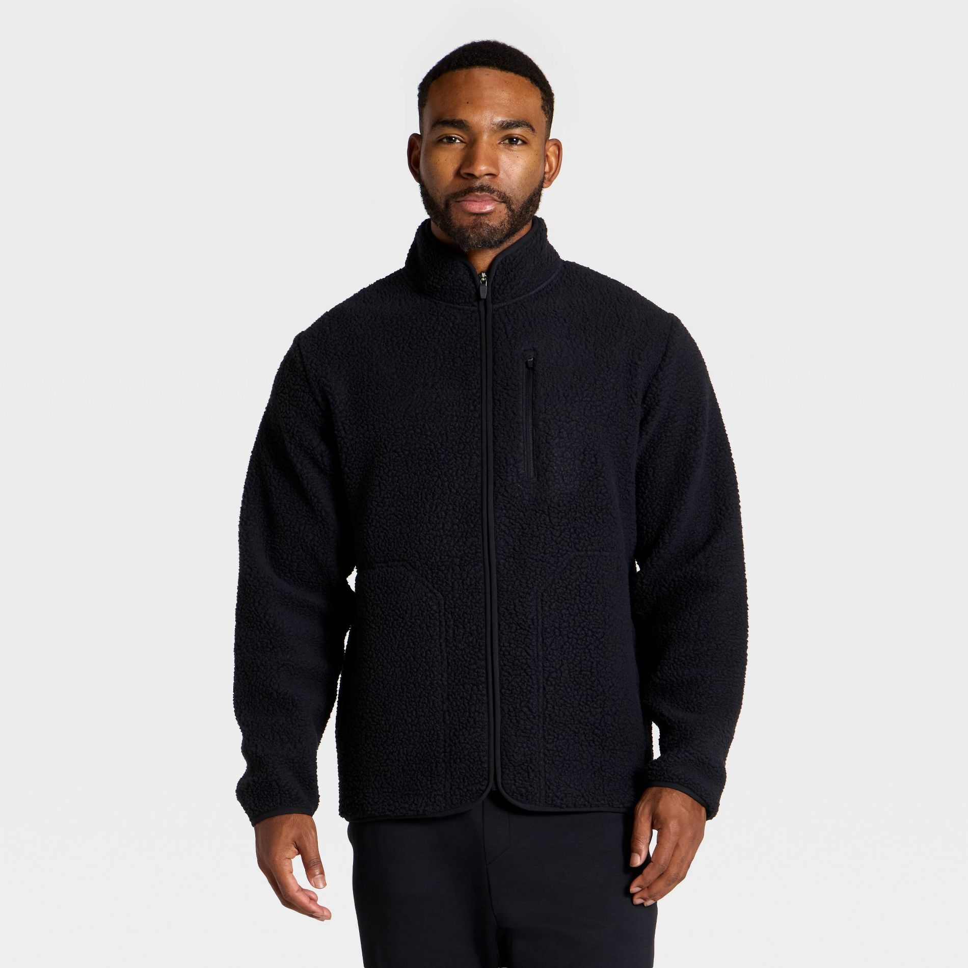 Men's High Pile Fleece Full Zip Sweatshirt - All In Motion™