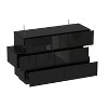 Famapy Glossy Chest of Drawers Polished 6 Drawer Dresser Modern & Contemporary Style Black - 3 of 4