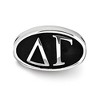 Black Bow Jewelry Sterling Silver Delta Gamma Greek Life Bracelet Bead Charm - 2 of 3