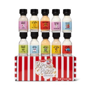 Thoughtfully Gourmet Popcorn Seasoning Sampler Kit, 10 Flavors - Kettle Corn, Garlic Parmesan, Bacon Cheddar, Caramel, Butter and More - 1 of 4