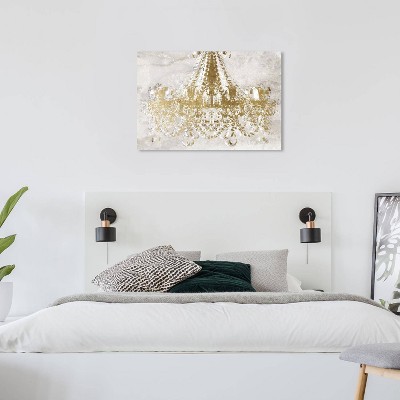 Wynwood Studio 36"x24" Rocky Gold Dramatic Entrance Wall Art: Modern Canvas, Mixed Media, TV Movie Theme, Unframed