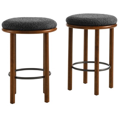 Modway Fable Boucle Fabric Counter Stools - Set of 2