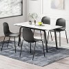 Pexfix Plastic Stackable Dining Chair  with Metal Legs Set of 4 - 3 of 4