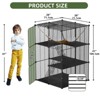 28inx28inx41in Cats Catio Cage Metal Kennel Pet Playpen Free Hammock Paw Friendly with Extra Large Hammock for 1-2 Cats - 2 of 4