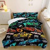 Boersma Child's Cartoon Sports Car Comforter 3Piece Set with 2 Pillowcases,Racing Car Bedding for Boys and Girls,Fast and Furious Comforter - 4 of 4