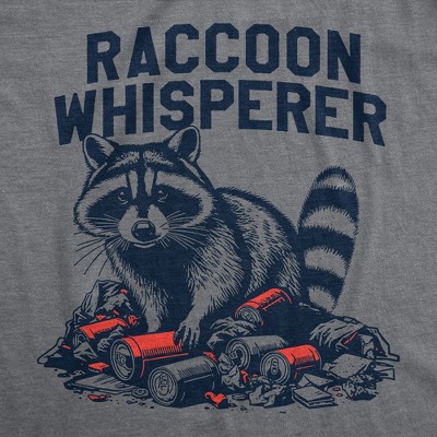 Мужские футболки Crazy Dog T-Shirts, Inc. Mens Funny T Shirts Raccoon Whisperer Sarcastic Animal Graphic Tee for Men - Crazy Dog Men's T Shirt for Animal Lovers Dark Grey L — фото 2