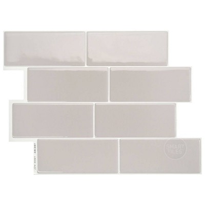 Peel and Stick Gel Backsplash Tile Metro 12'' x 8'' (Set of 4)
